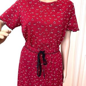 TWO PIECE COLDWATER CREEK SHORT SLEEVE TOP & DRAWSTRING SKIRT SMALL PETITE